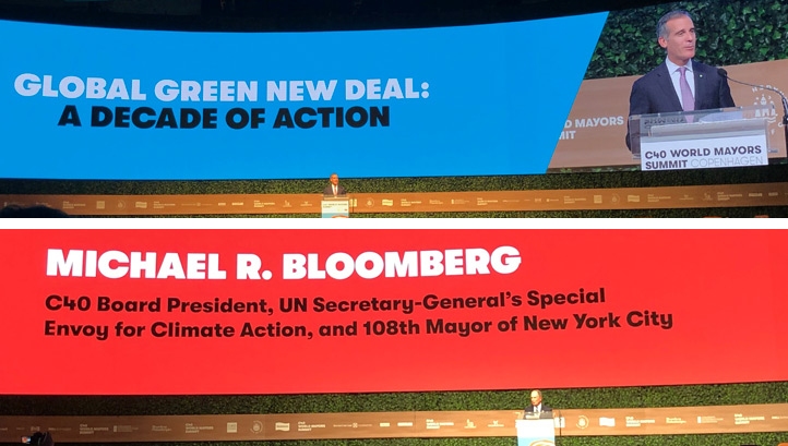 The Global Green New Deal was launched at the C40 Cities summit in Copenhagen
